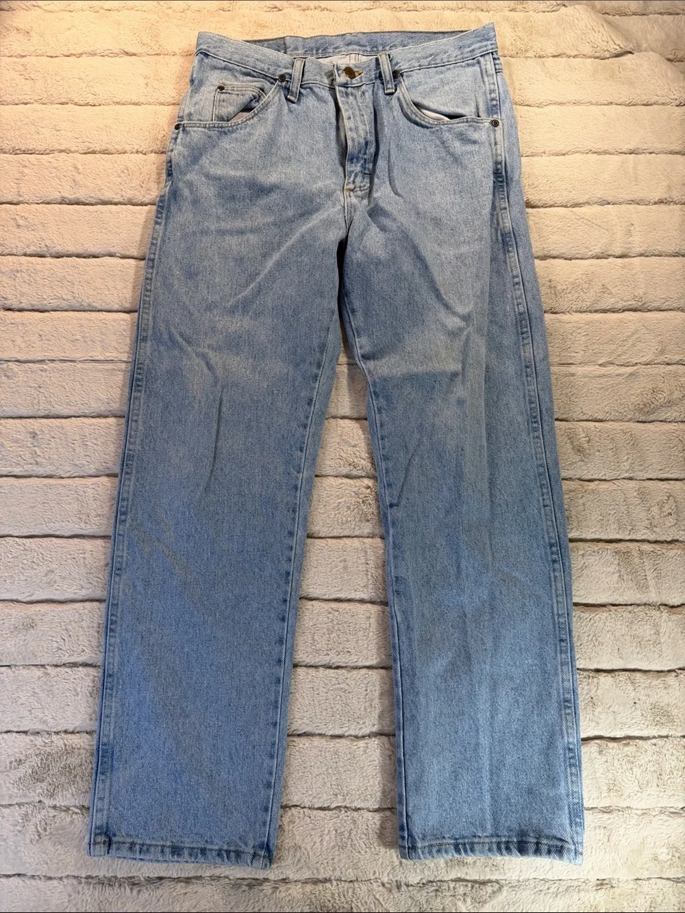 Wrangler Five Star Premium Regular Fit Jeans 33x30 Light Stonewash